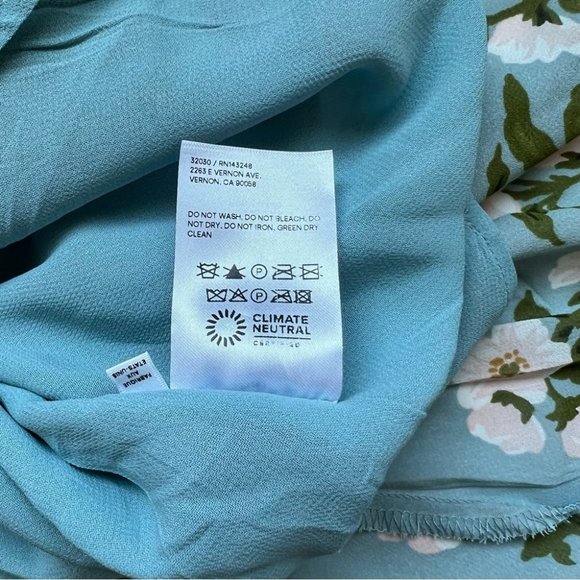 Reformation Enya Blue Floral Midi Dress Size 2 EUC - Picture 6 of 7